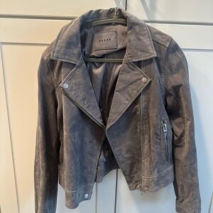 Blank NYC Charcoal Suede Moto Jacket